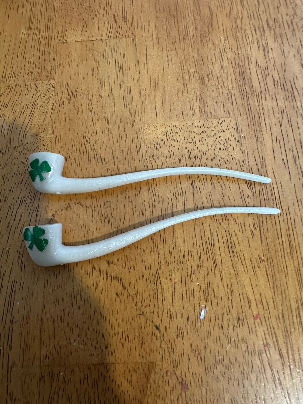 2 Vintage Hallmark Merry Miniature St Patrick's day pipes